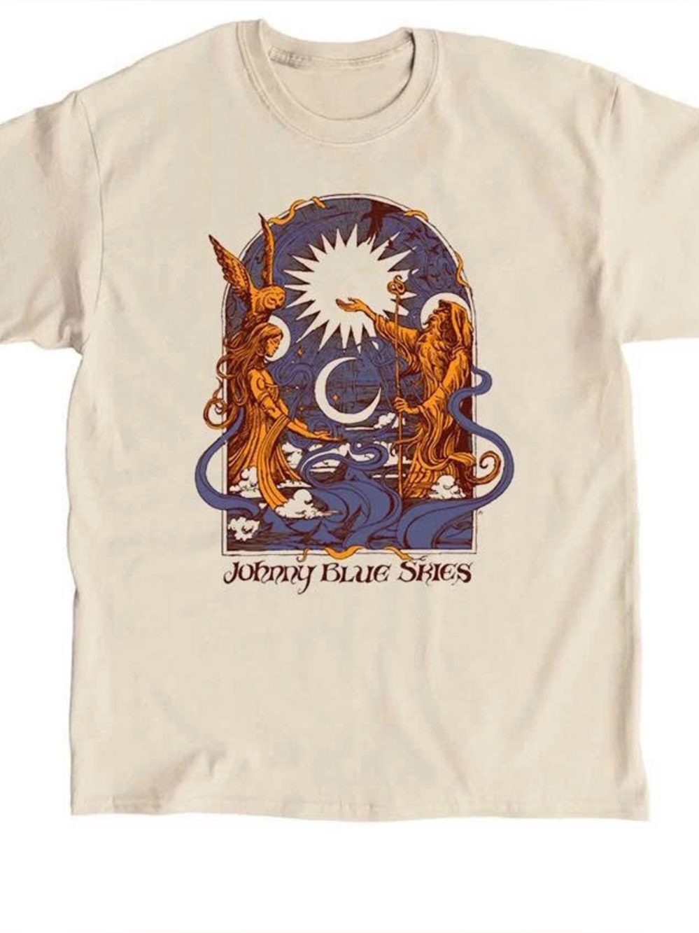 Johnny Blue Skies Cream Graphic Tee